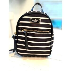 kate spade | Bags | Kate Spade Black And White Striped Mini  display picture 2